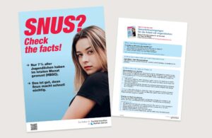 Plakat Snus für Schulen und Jugendarbeit