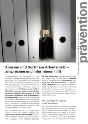 Prävention 2019 - Suchtmittelkonsum am Arbeitsplatz
